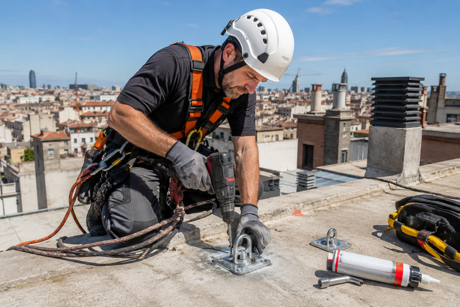 instalacion-anclajes-puntos-amarre-edificios-barcelona